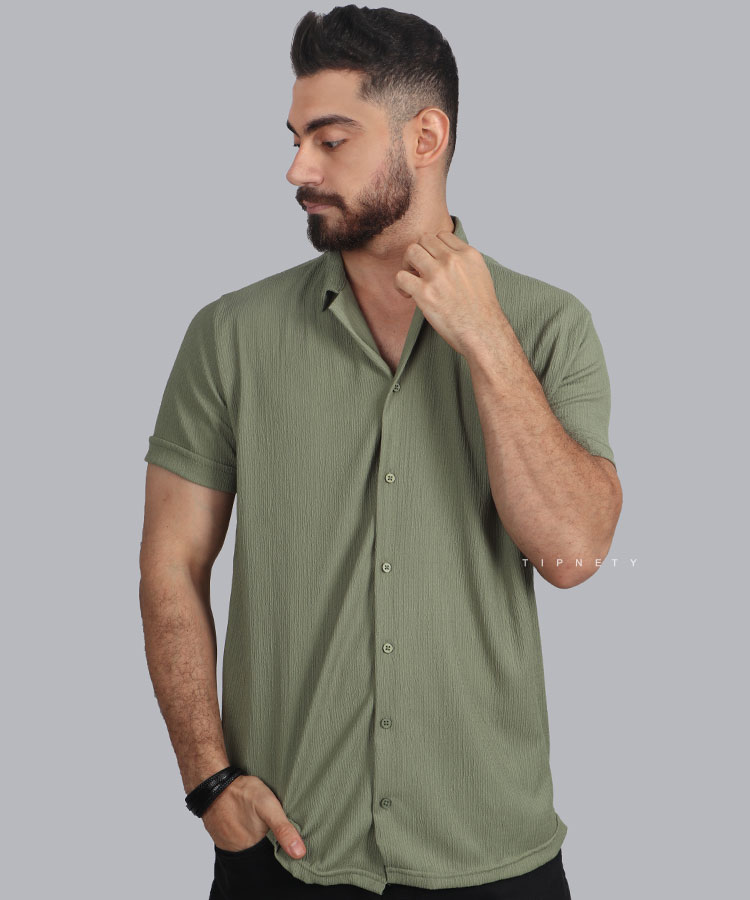 پیراهن یقه انگلیسی مردانه برند مراکش 1310