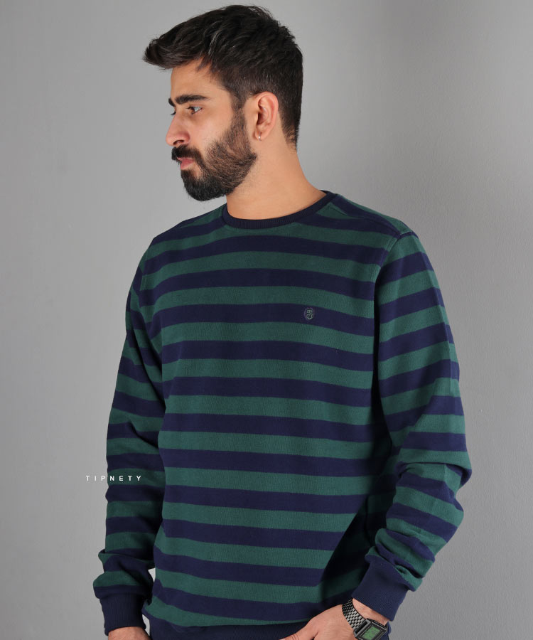                     سبز سفید نوک مدادی قرمز پاییزه پلیور 5197  - تصویر 4