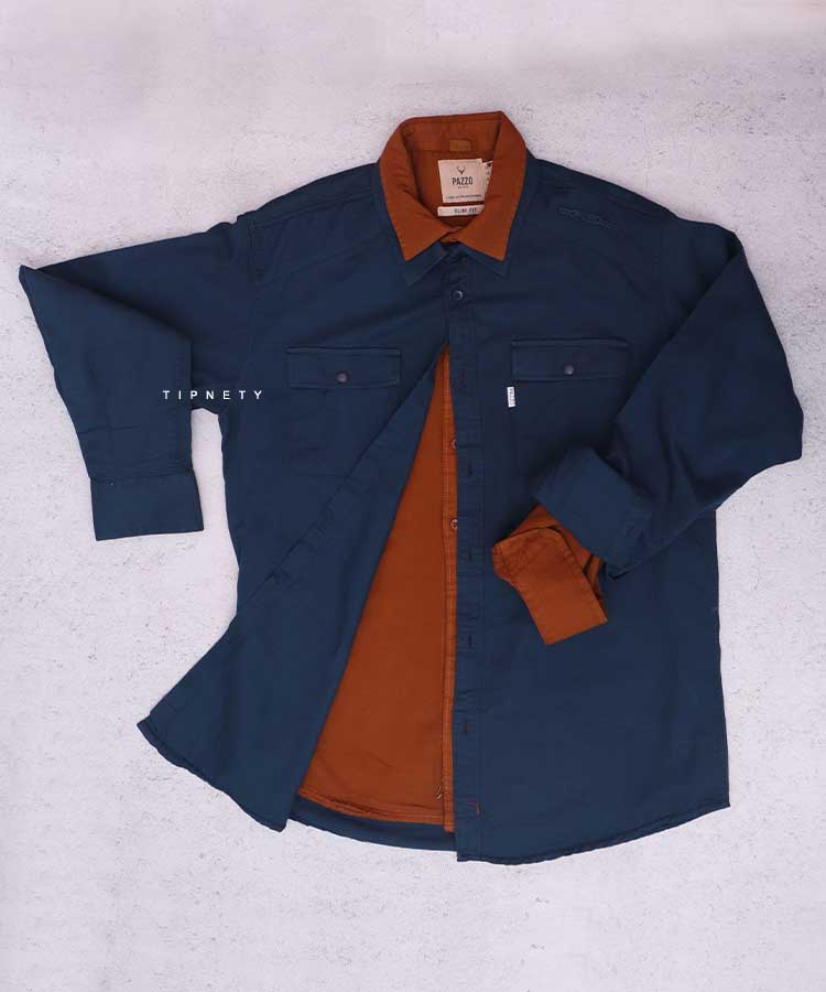 پیراهن مردانه آستین بلند دو جیب 0797