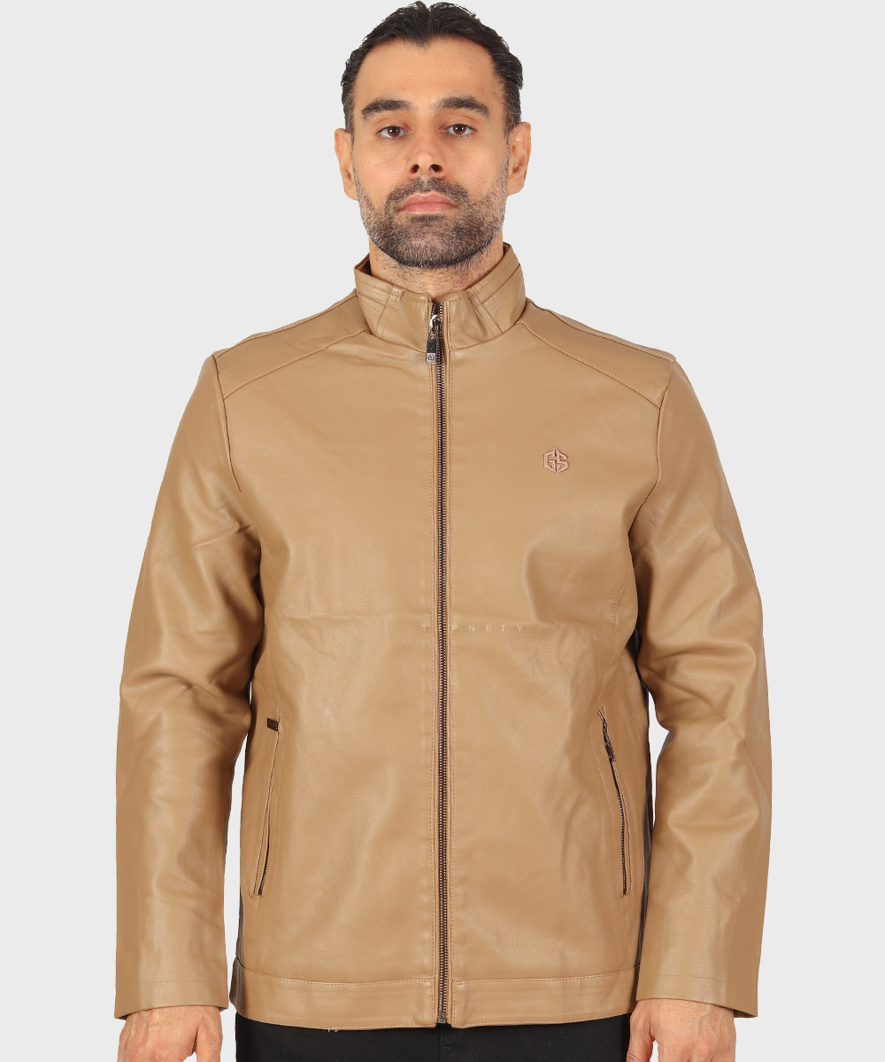                 خاکی مشکی کرم شیری زمستانه کت چرم 6317  - تصویر 4