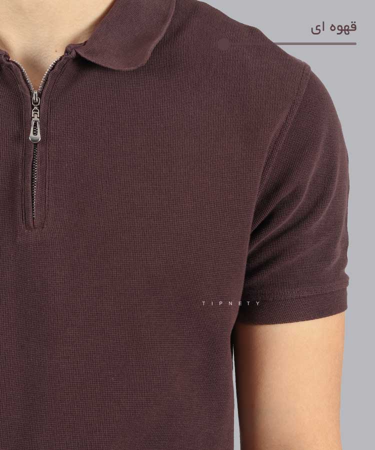                                                         قهوه ای کرم سفید تیشرت یقه دار 3222  - تصویر 7