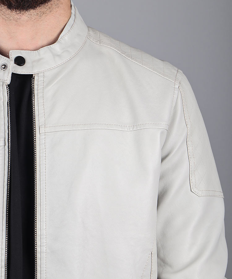                                                                                                                                                                 عسلی مشکی طوسی زمستانه کت چرم 2316  - تصویر 4