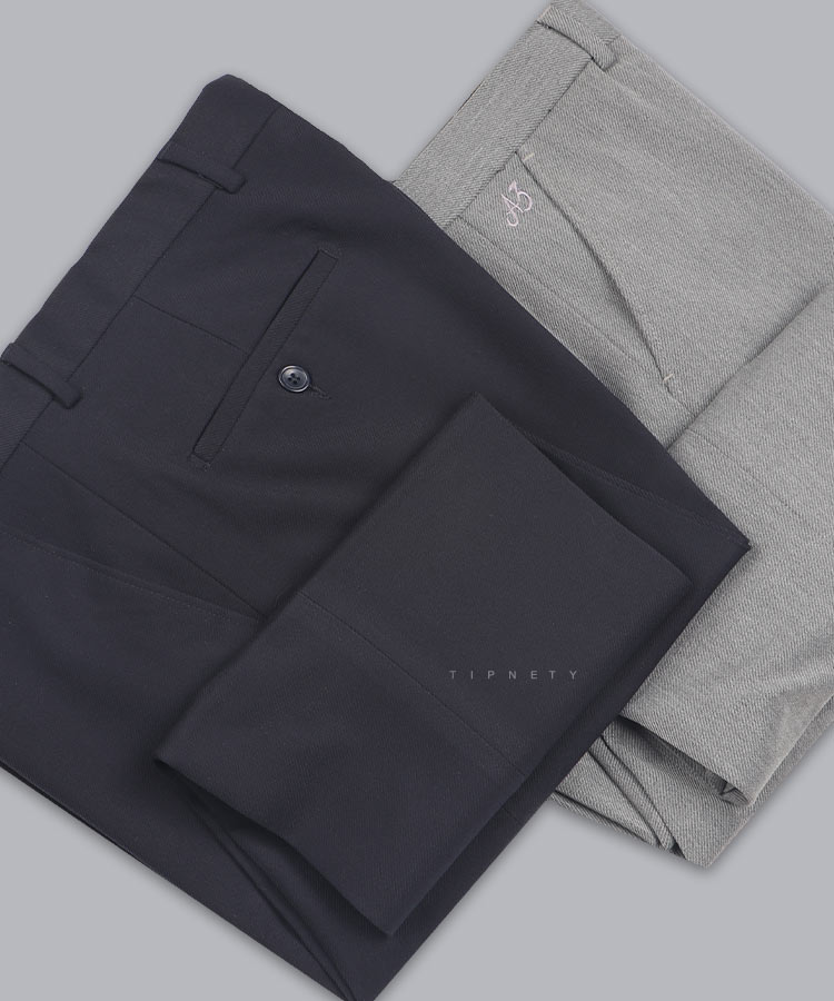                                                                                                 ذغالی سورمه ای طوسی روشن طوسی تیره مشکی شلوار پارچه ای راسته 0121  - تصویر 9