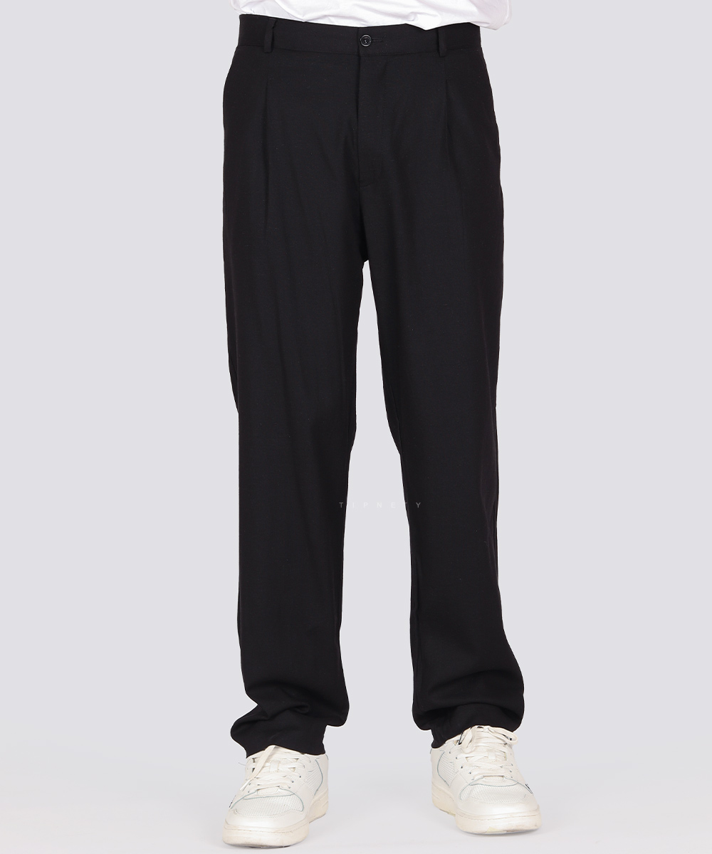                                                   استخوانی کرم مشکی سبز شلوار پارچه ای لینن 4937  - تصویر 4