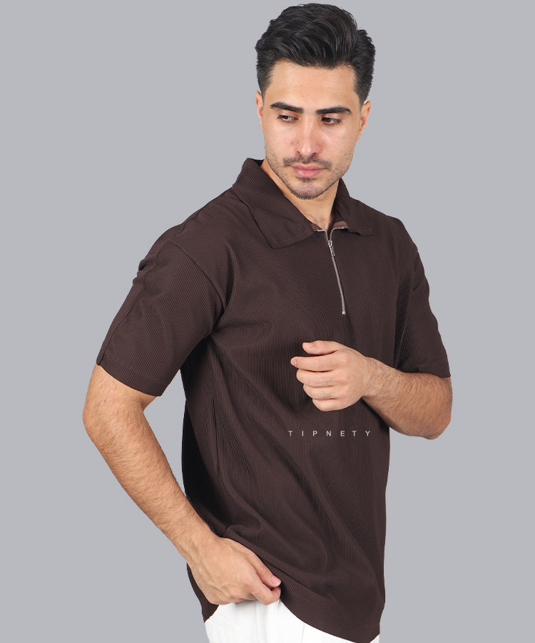                                                                                                                                                                                                                                                 کرم سفید مشکی کله غازی قهوه ای صدری طوسی تیشرت یقه دار 1703  - تصویر 15