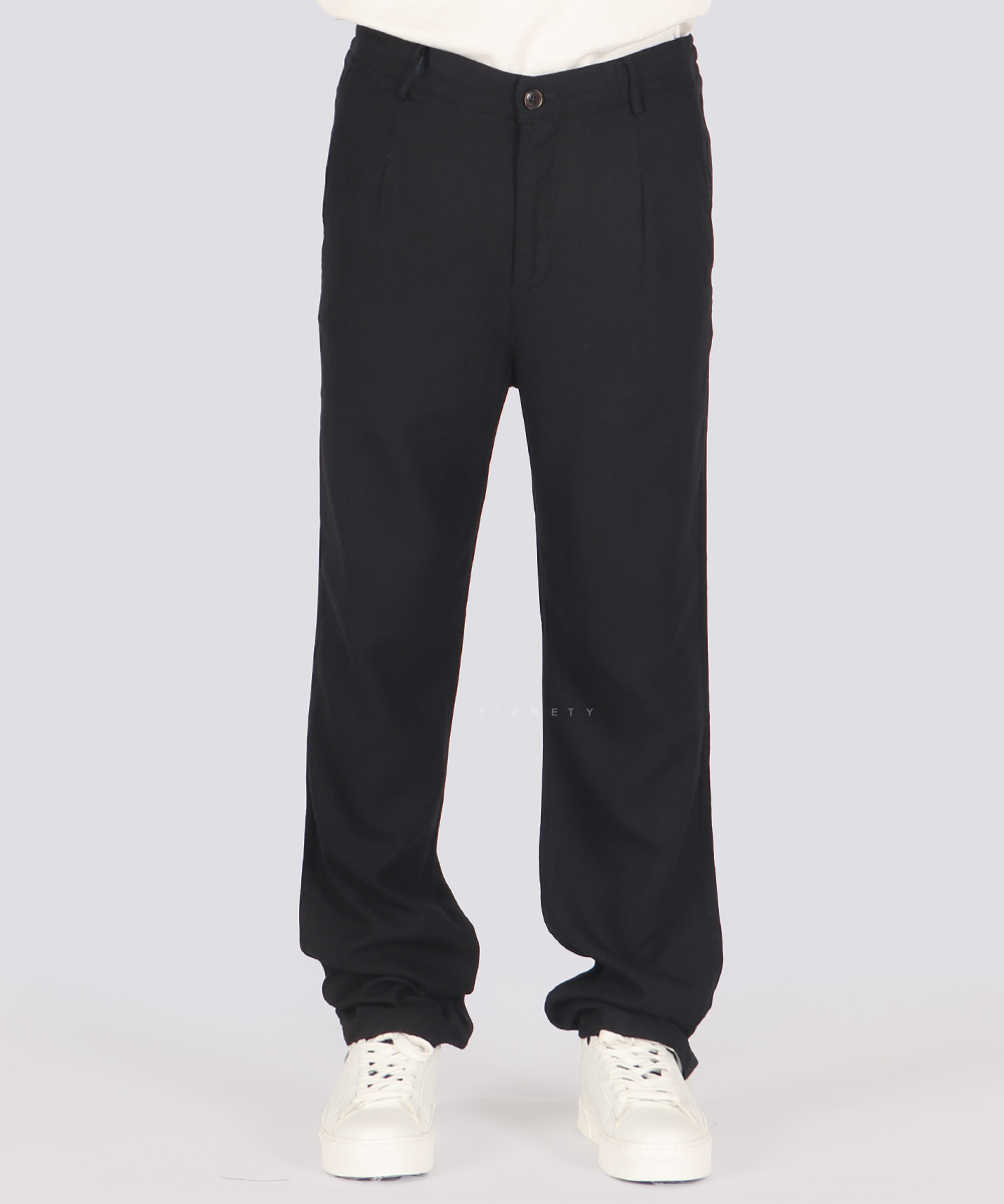                                             سورمه ای مشکی لجنی استخوانی قهوه ای شلوار پارچه ای لینن 0126  - تصویر 3