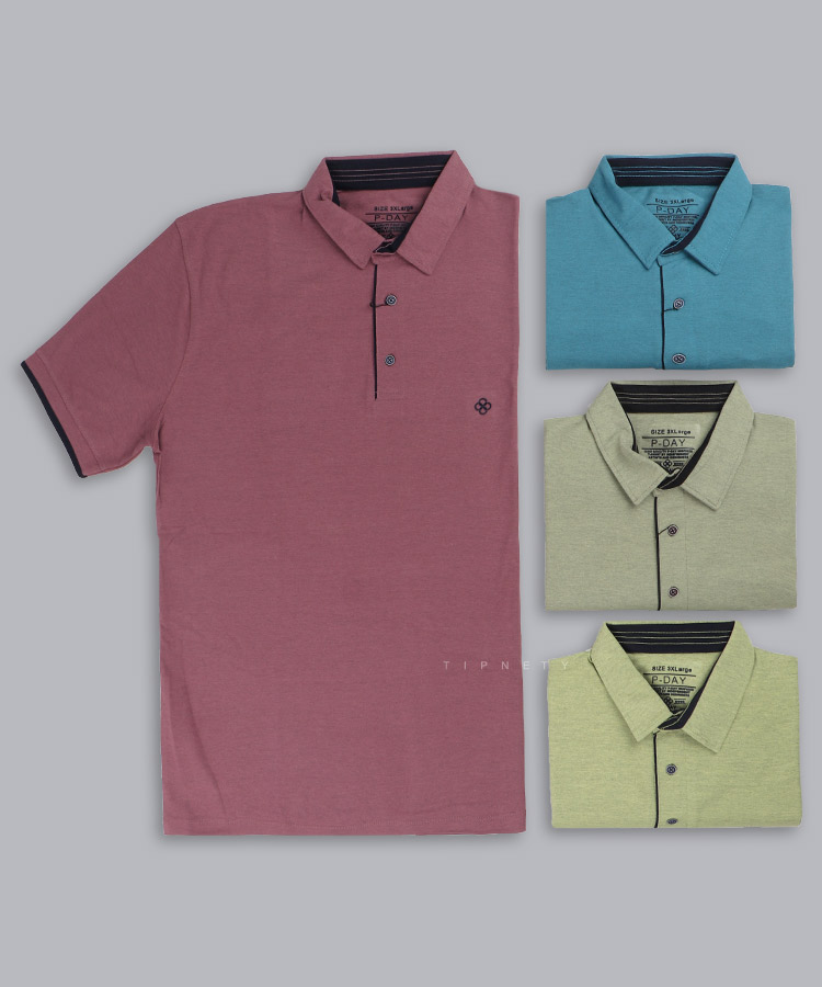 تیشرت یقه دار سایز بزرگ مردانه 6403