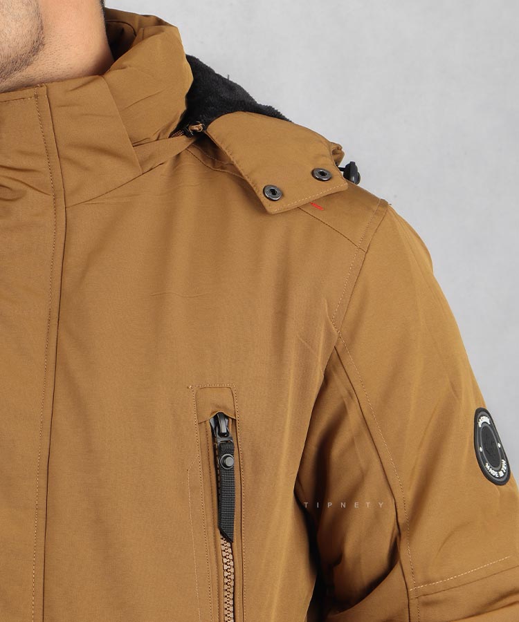                                                                                                                 شتری مشکی سورمه ای زمستانه کاپشن 2138  - تصویر 5