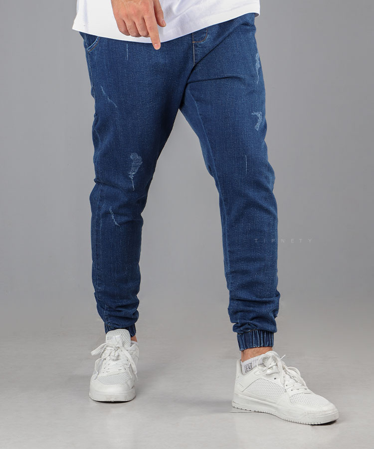 شلوار جین اسلش مردانه زاپ دار 4147