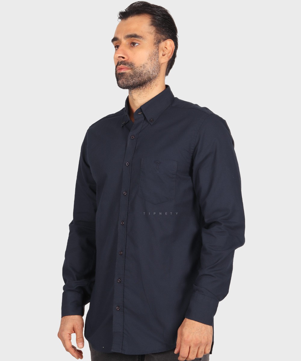 قهوه ای ذغالی سورمه ای لجنی مشکی سبز سفید آبی روشن پیراهن آستین بلند کلاسیک 3990  - تصویر 17