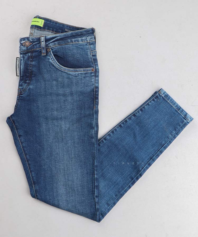                                     آبی تیره شلوار جین اسکینی 1048  - تصویر 4