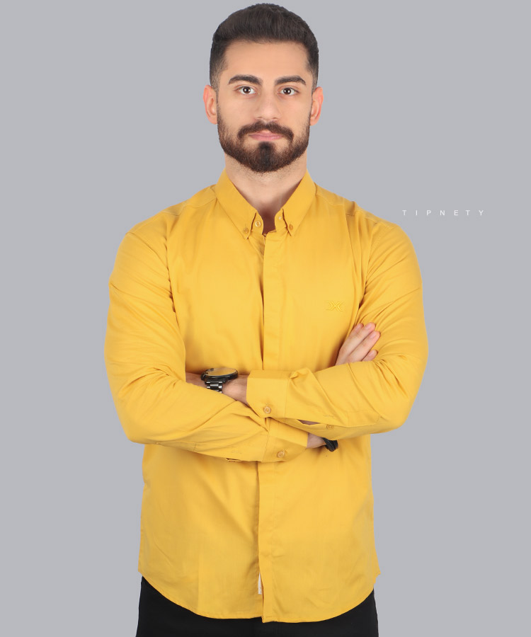 پیراهن مردانه آستین بلند ساده 3003