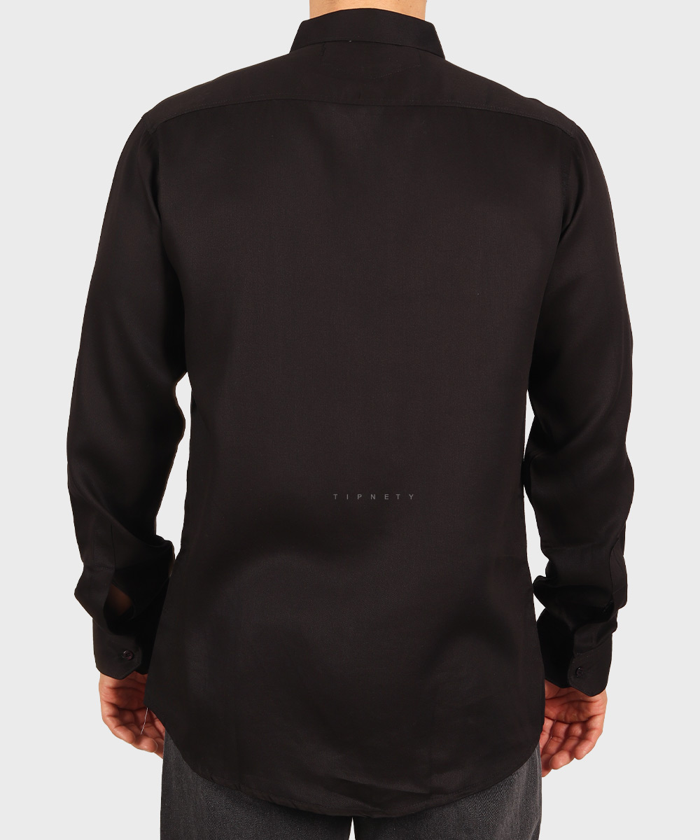                                                 مشکی سورمه ای صدری کرم آبی روشن پیراهن آستین بلند فیت 0372  - تصویر 7