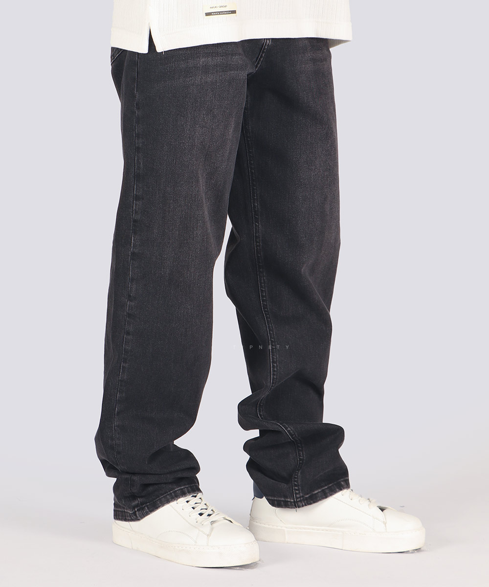         ذغالی شلوار جین بگ استایل 3943  - تصویر 4