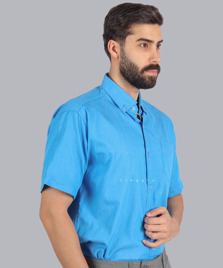                                                                                                                                                       زرشکی آبی روشن کرم روشن کاربنی نفتی ذغالی طوسی روشن پیراهن آستین کوتاه کلاسیک 1403  - تصویر 11