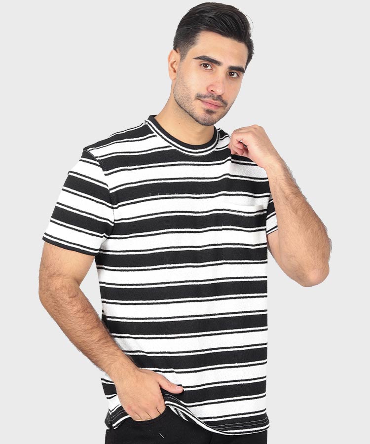                                                   لجنی مشکی سورمه ای نسکافه ای تیشرت لش 3540  - تصویر 5