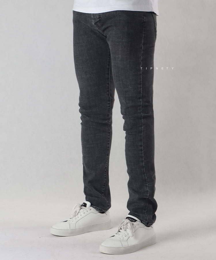 شلوار جین اسلیم مردانه طوسی تیره 0592