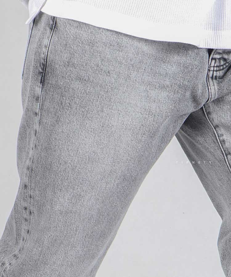                                         طوسی روشن شلوار جین مام فیت 0511  - تصویر 3