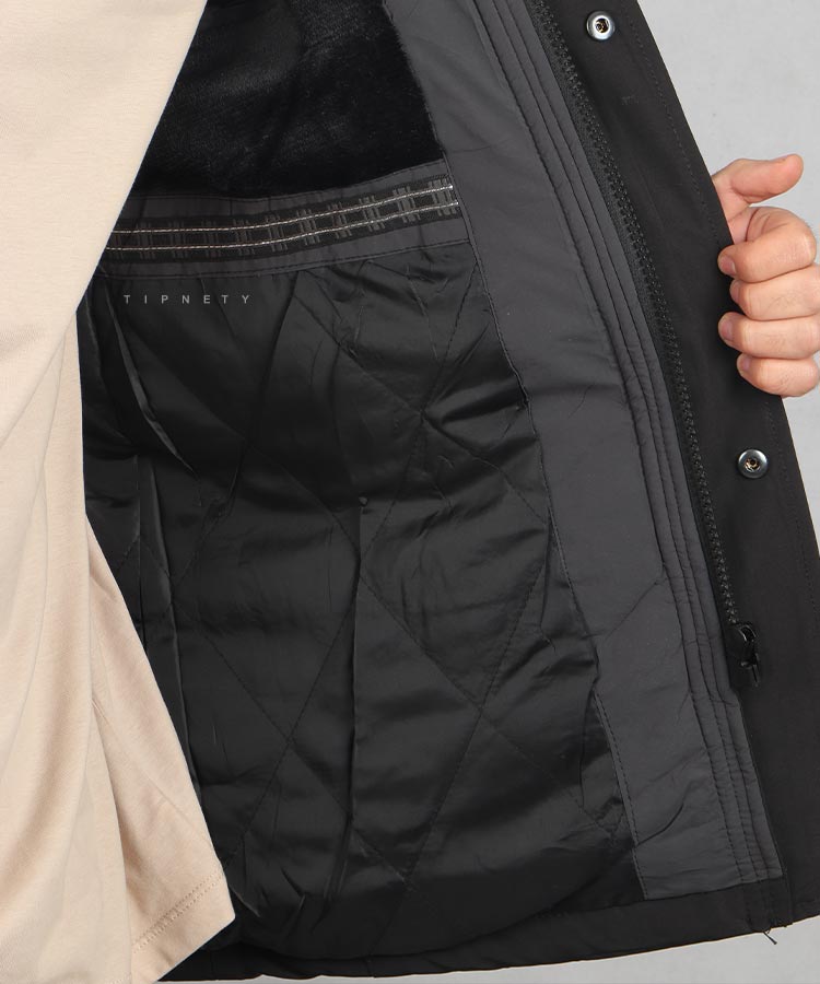                                                                                                                 شتری مشکی سورمه ای زمستانه کاپشن 2138  - تصویر 10