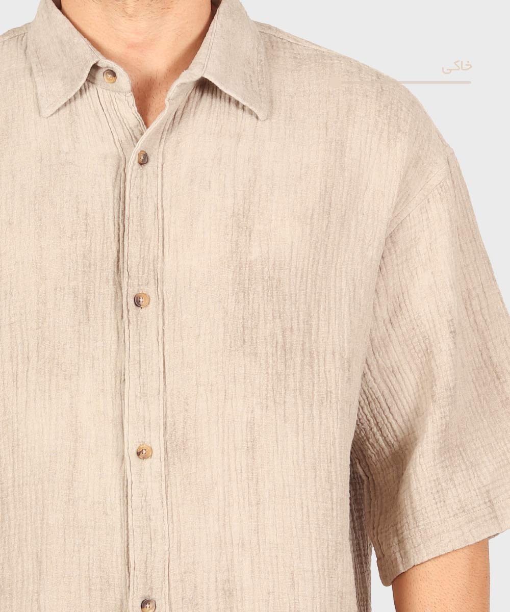                                     کرم خاکی آبی روشن سورمه ای قهوه ای مشکی لجنی پیراهن لش 2683  - تصویر 11