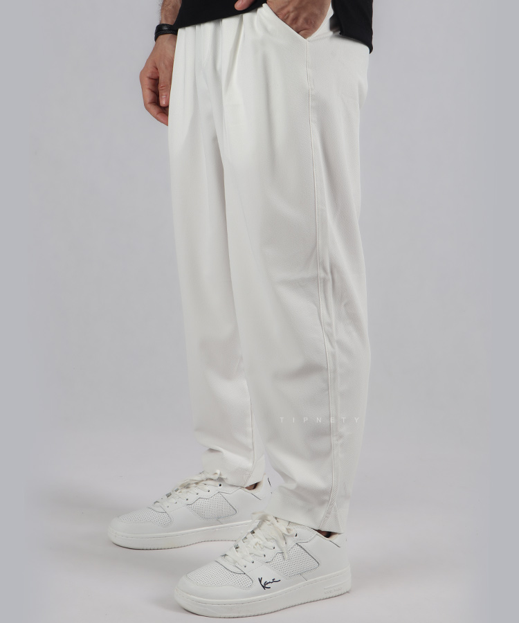                                                                                                                                                                                                                                           کرم کله غازی طوسی مشکی سفید شلوار پارچه ای لینن 1469  - تصویر 7