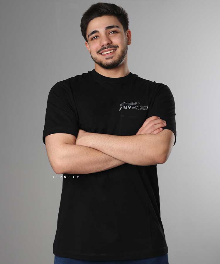                                 سفید مشکی طوسی تیشرت چاپی 1990  - تصویر 4