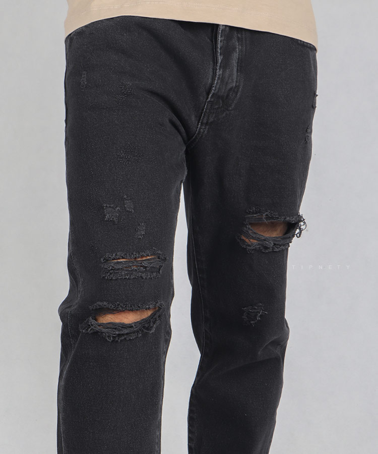 شلوار جین استریت استایل مردانه زاپ دار 0133