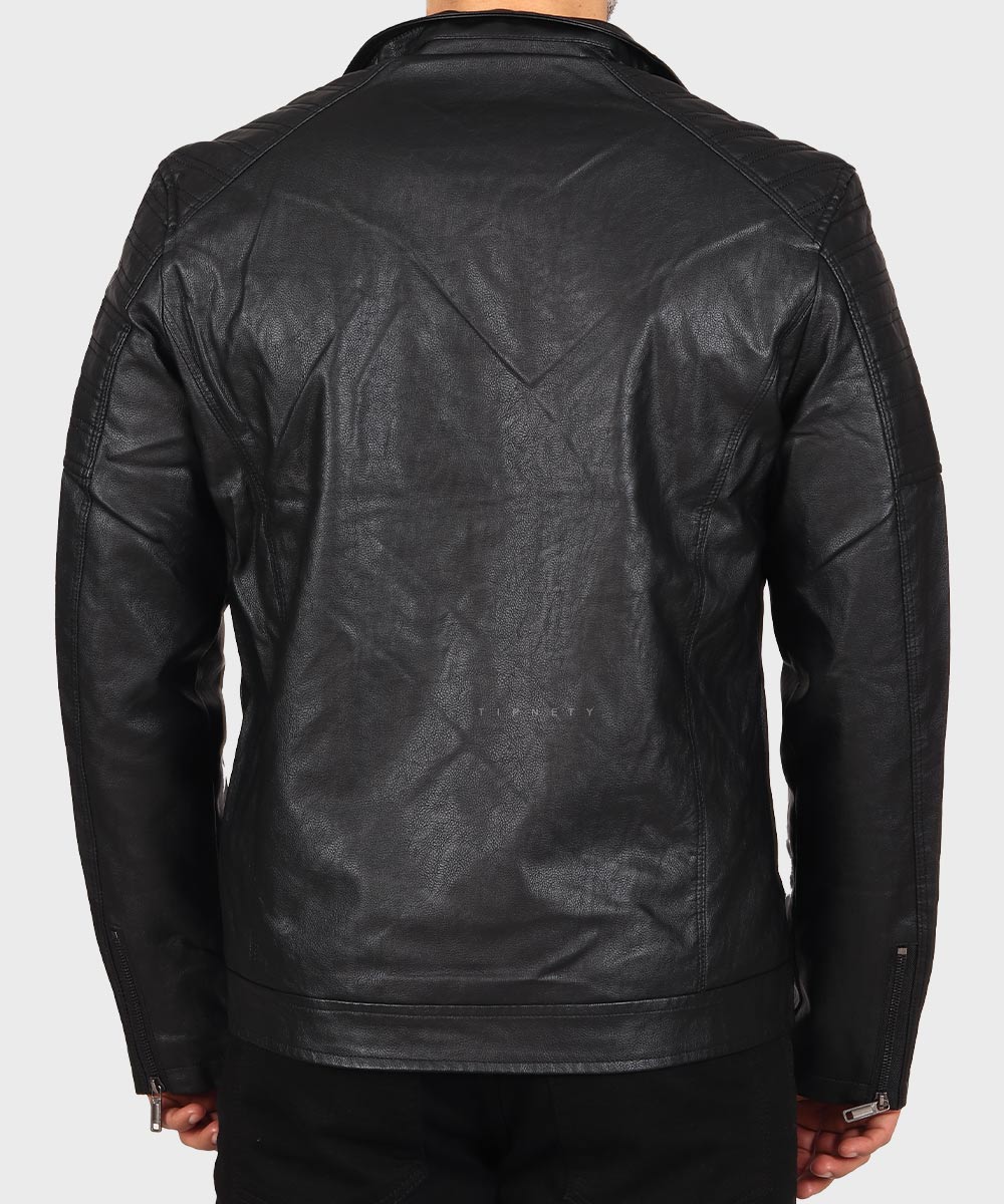                         عسلی خاکی مشکی زمستانه کت چرم 8822  - تصویر 9