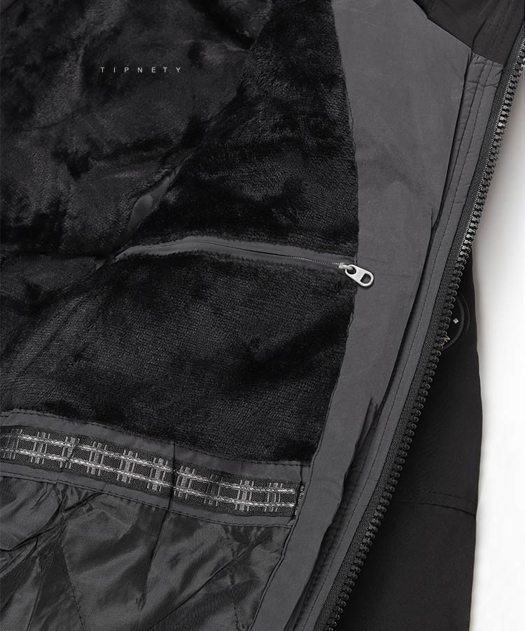                                 شتری مشکی سورمه ای زمستانه کاپشن 2138  - تصویر 12