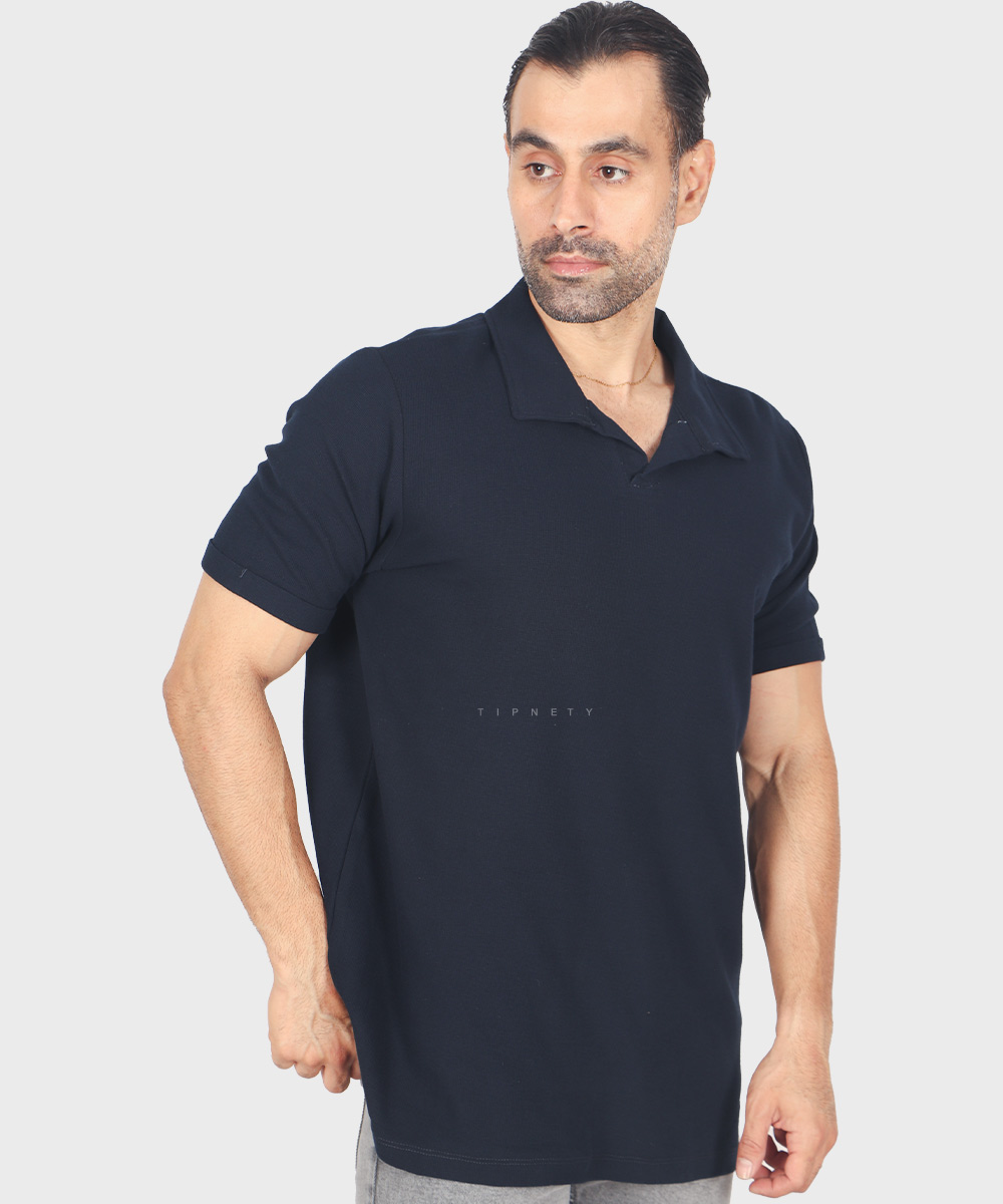                                     کرم روشن سورمه ای دودی صدری خاکی یشمی آبی روشن مشکی تیشرت یقه دار 1741  - تصویر 3