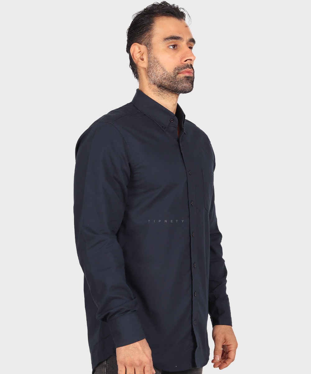 قهوه ای ذغالی سورمه ای لجنی مشکی سبز سفید آبی روشن پیراهن آستین بلند کلاسیک 3990  - تصویر 14