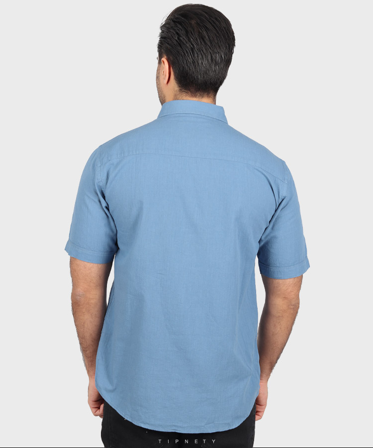                                                                                 لجنی زیتونی سبز آبی روشن آبی تیره سفید صدری سورمه ای خاکی پیراهن آستین کوتاه فیت 0876  - تصویر 21