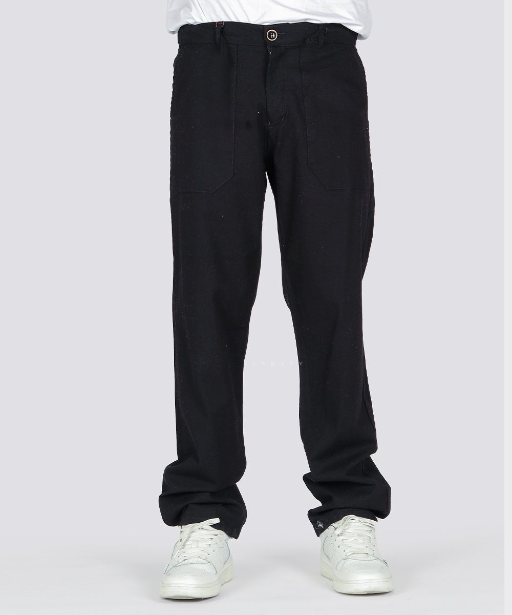                                           مشکی طوسی روشن شیری کرم صدری خاکی شلوار پارچه ای لینن 0260  - تصویر 3