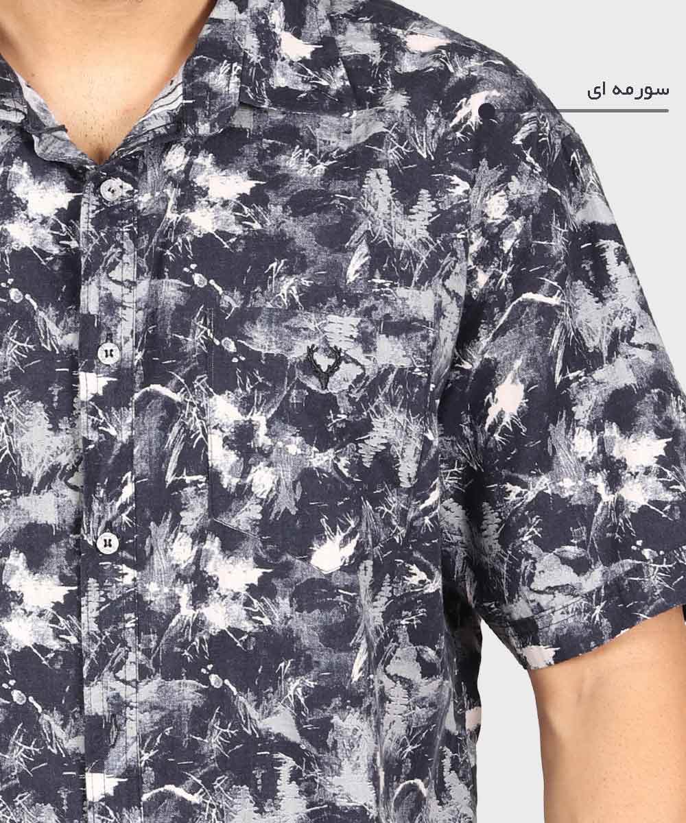                         سورمه ای شیری مشکی پیراهن آستین کوتاه کلاسیک 5501  - تصویر 7