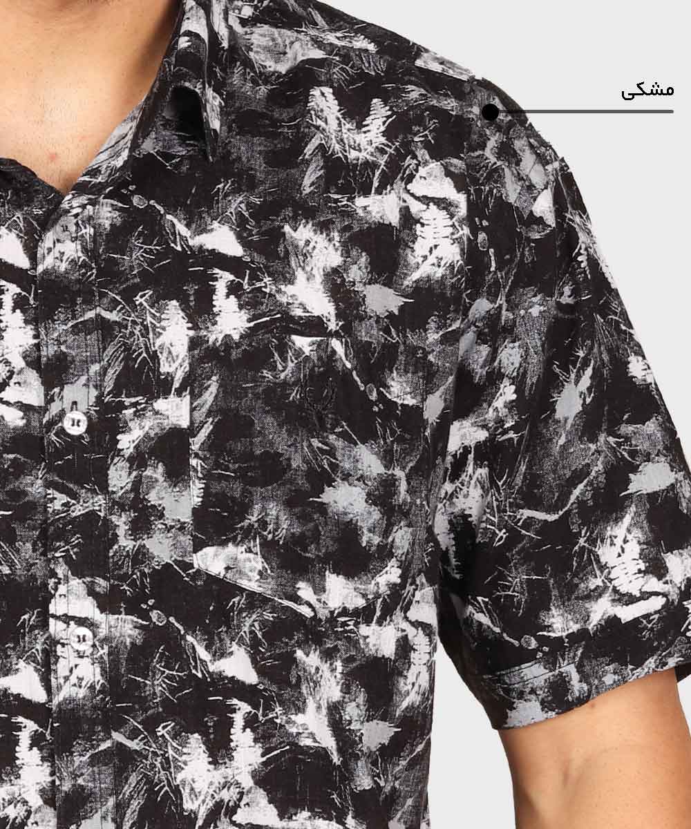                        سورمه ای شیری مشکی پیراهن آستین کوتاه کلاسیک 5501  - تصویر 5