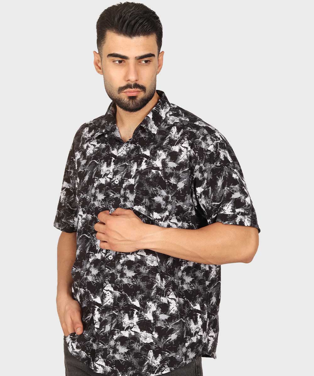                         سورمه ای شیری مشکی پیراهن آستین کوتاه کلاسیک 5501  - تصویر 11