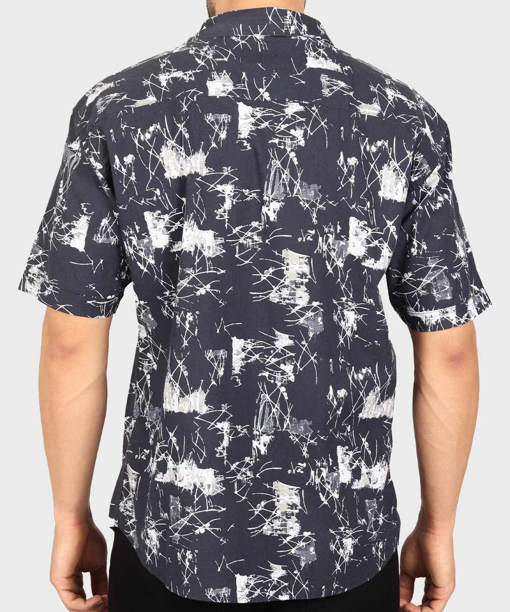                   لجنی سورمه ای پیراهن آستین کوتاه کلاسیک 5506  - تصویر 7