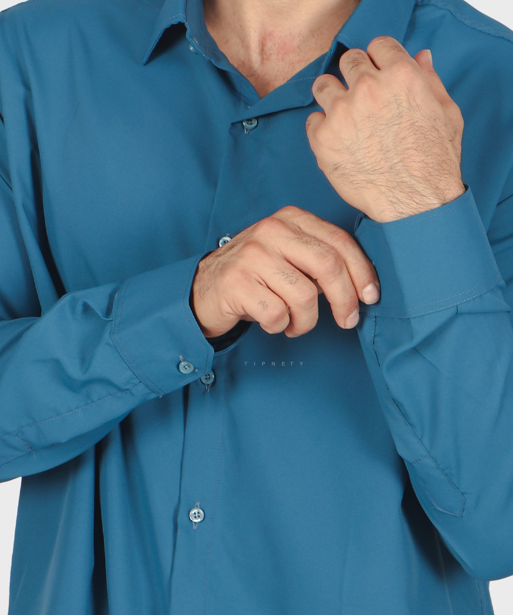                                                                                                       سفید یشمی کاربنی یاسی طوسی تیره سورمه ای سبز نفتی آبی تیره صدری زرشکی آبی روشن طوسی روشن کرم نوک مدادی کله غازی پیراهن آستین بلند فیت 0900  - تصویر 8