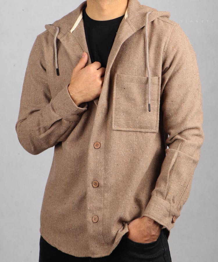                                                                                                                                                                                                                                                                                       پاییزه ژاکت 2028           ملانژ شکلاتی خردلی لجنی پاییزه سویشرت 2028  - تصویر 4