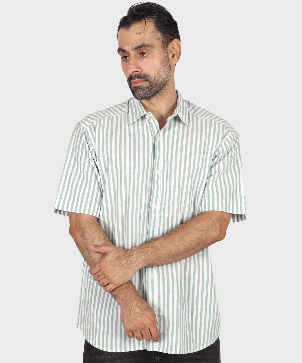         زیتونی پیراهن آستین کوتاه فیت 4040  - تصویر 14