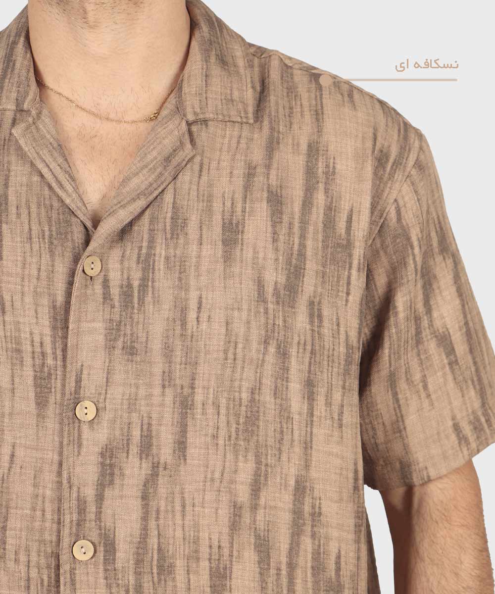                                               سفید نفتی نسکافه ای مشکی کرم پیراهن لش 2653  - تصویر 5