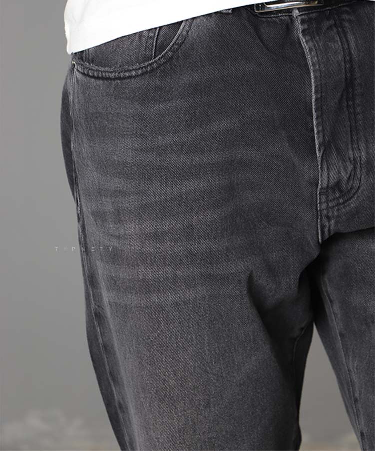 شلوار جین مام استایل مردانه ذغالی 0527