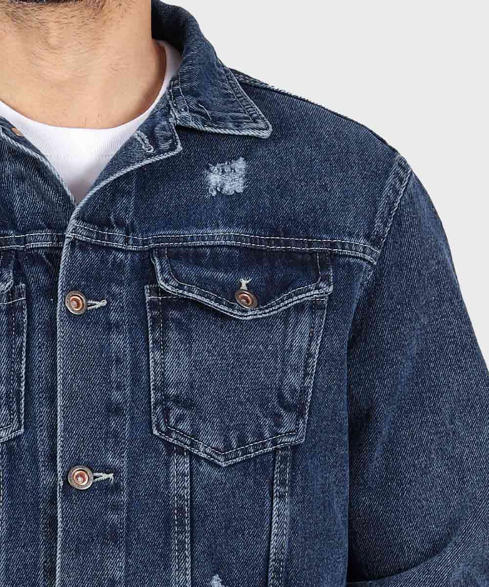                 آبی تیره زمستانه کت جین 0211  - تصویر 4