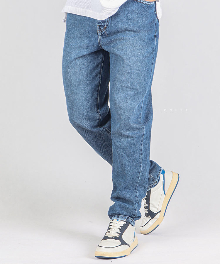 شلوار جین مام فیت مردانه ساده 0779