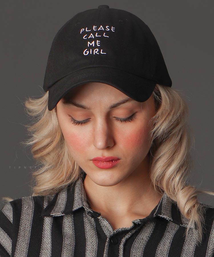 کلاه کپ کتان please call me girl کد 2342