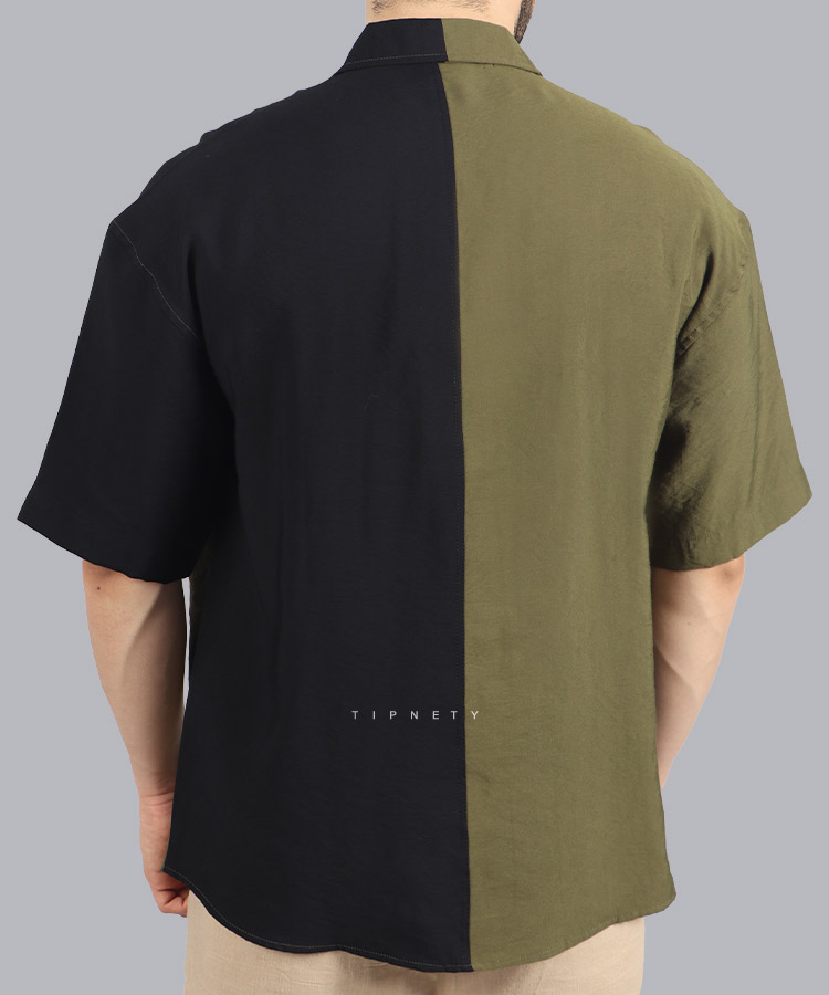                                                             سورمه ای زیتونی سفید پیراهن لش 0613  - تصویر 9