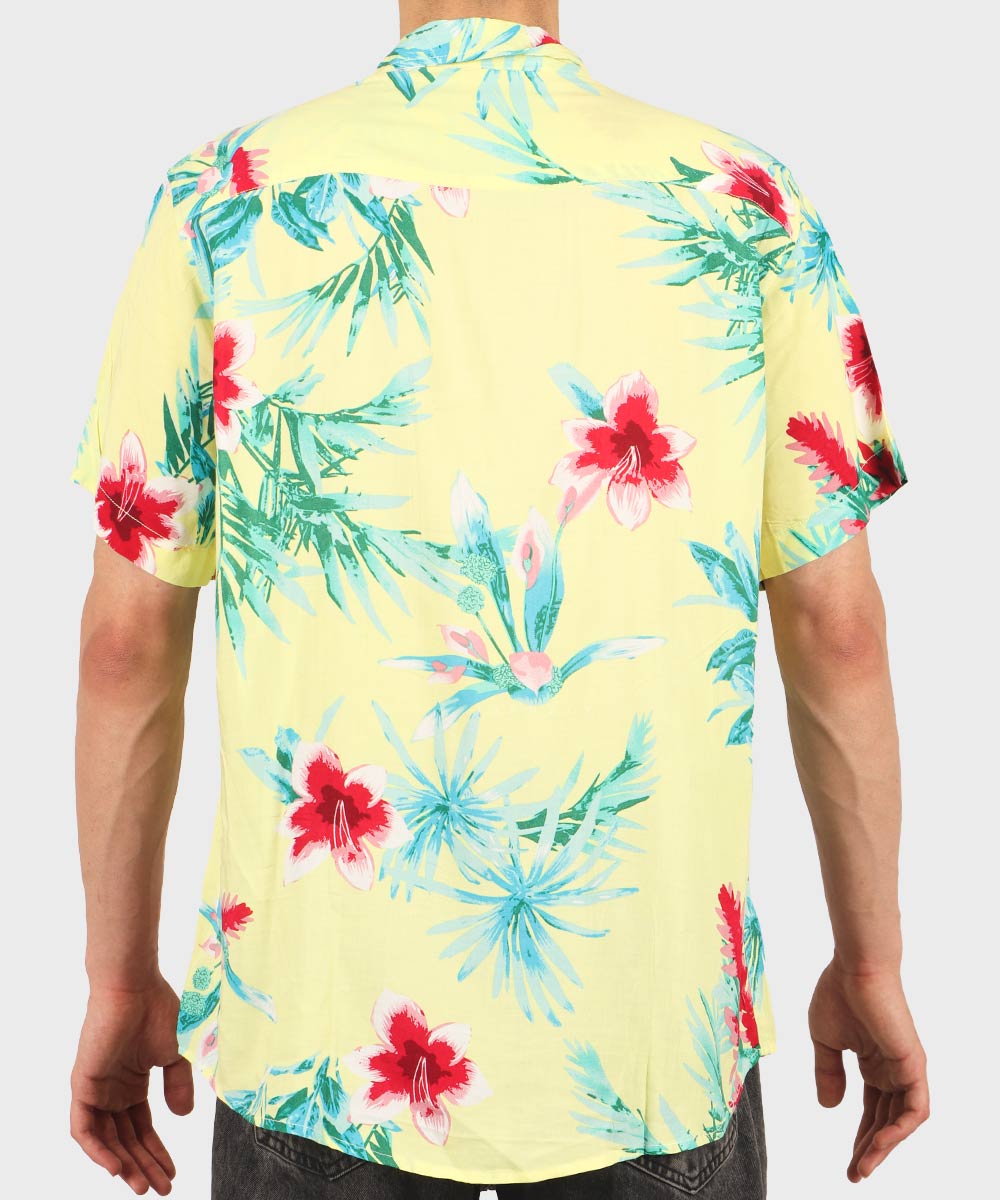 پیراهن مردانه هاوایی آستین کوتاه کد 2037