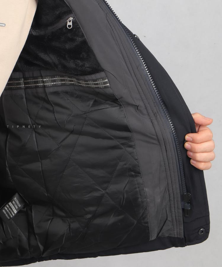                                                                                                                 شتری مشکی سورمه ای زمستانه کاپشن 2138  - تصویر 9