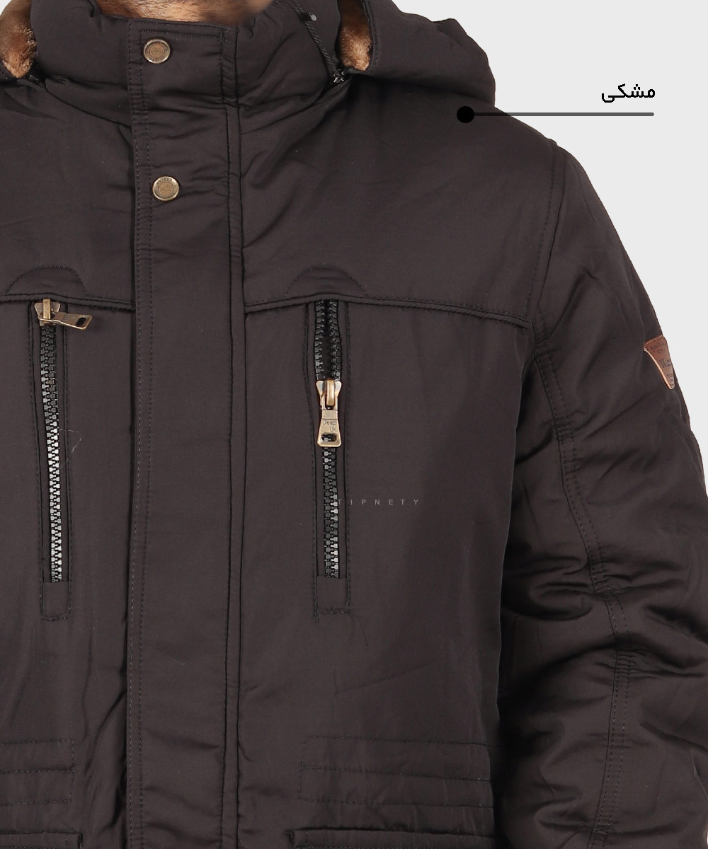                 لجنی شتری مشکی زمستانه کاپشن 1922  - تصویر 6