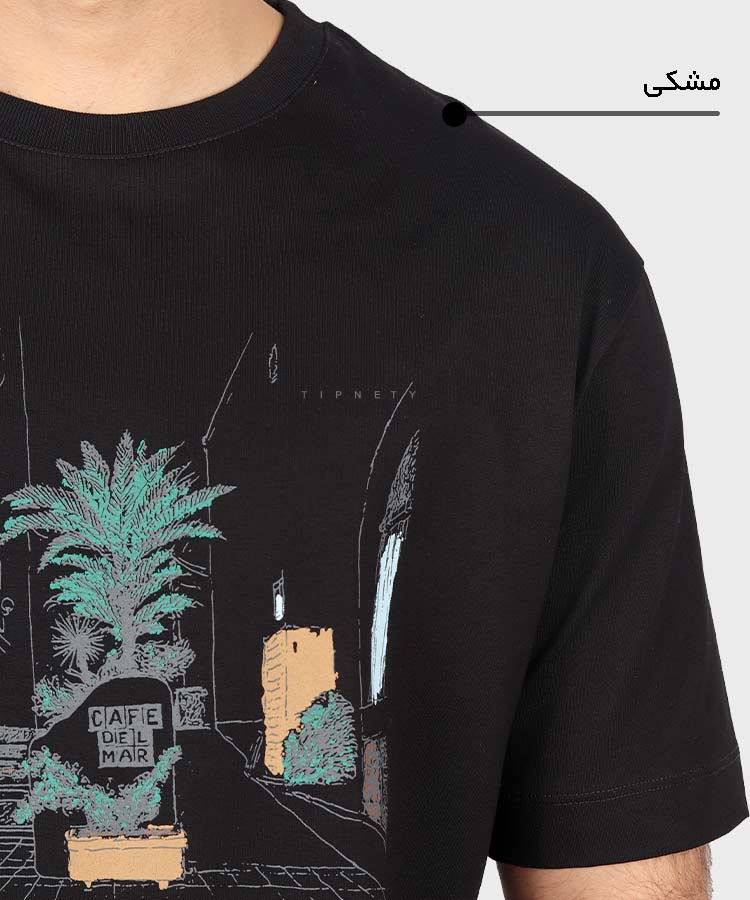                   مشکی سفید تیشرت لش 1636  - تصویر 5